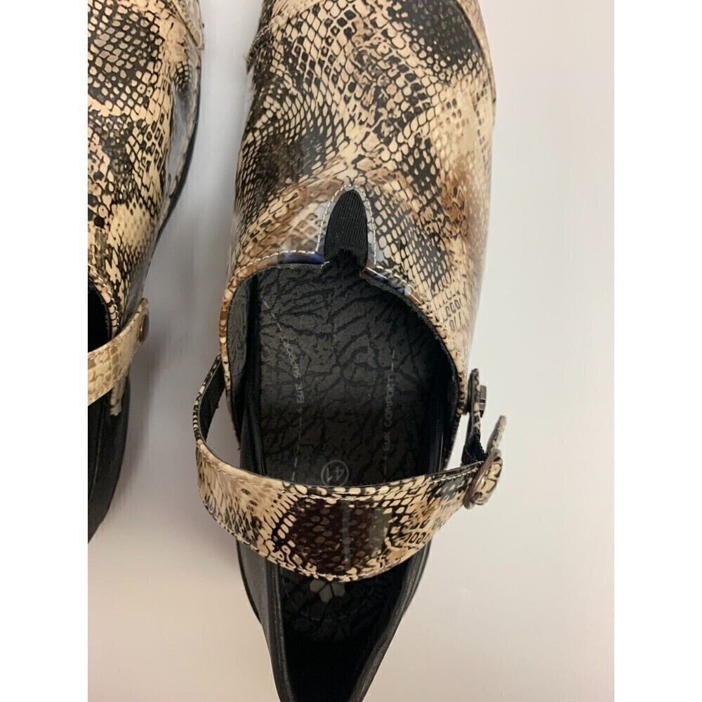 Rocky 4EurSole Serpentine Clogs Snakeskin Print Shoes RKH052 Womens 10-10.5W - Picture 11 of 15
